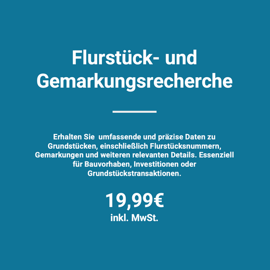 Flurstück- und Gemarkungsrecherche